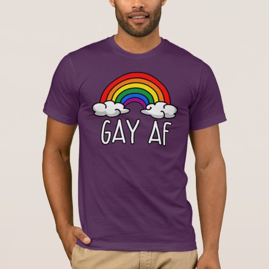 T-SHIRT GAY AF (Devant)