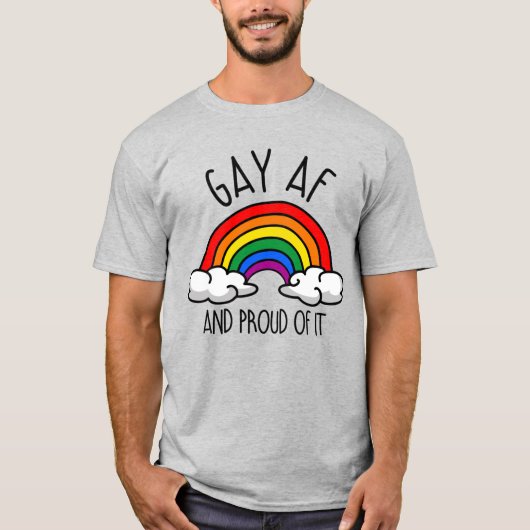 T-shirt GAY AF et fier de lui (Devant)
