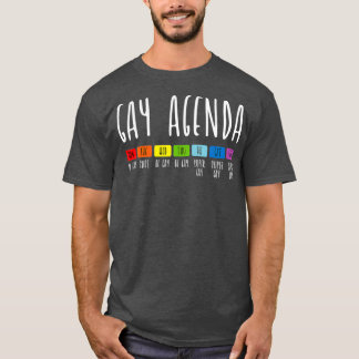 T-shirt Gay Agenda LGBT Pride Tacos Lover Drôle LGBTQ