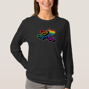 T-shirt Gay As Heck Gay pride tendance Rainbow Heart L
