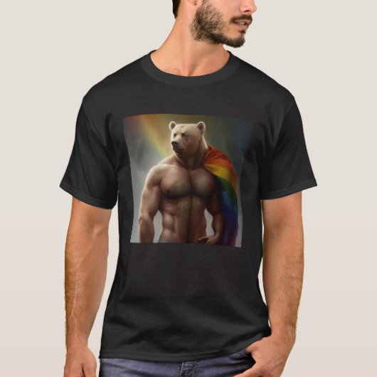 T-shirt Gay Bear for lgbtq (Devant)