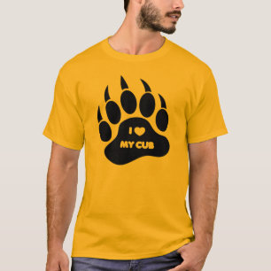 T-shirt GAY Bear I Heart my Cub Bear Paw