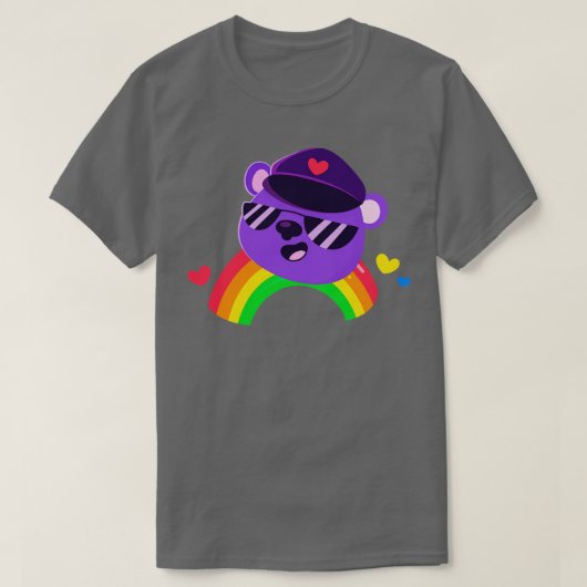 T-shirt Gay Bear LGBTQ Pride Rainbow Equality (Design devant)