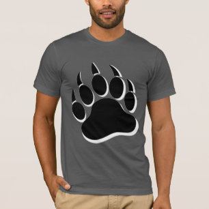 T-shirt Gay Bear Paw Black and White 3D effet - Chemise