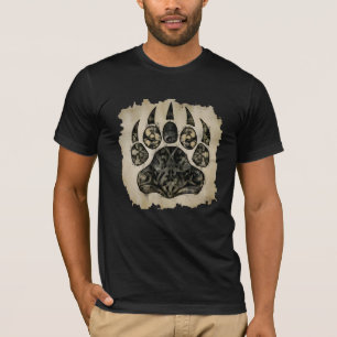 T-shirt Gay Bear Pride Cool patte d'ours en détresse CHAUD