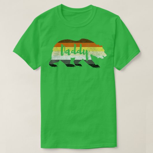 T-shirt Gay Bear Pride Daddy Bear Drapeau (Design devant)