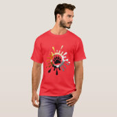 T-shirt Gay Bear Pride Drapeau Couleurs Splash Bear Paw (Devant entier)