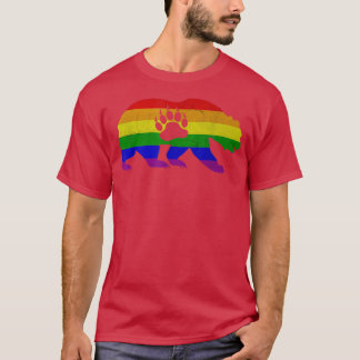 T-shirt Gay Bear Pride - LGBT Flag Bear Paw