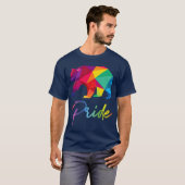 T-shirt Gay Bear Pride LGBT Rainbow Flag Pride Mois (Devant entier)