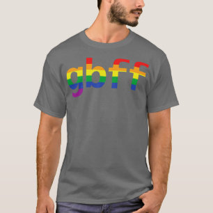 T-shirt Gay BFF Typographie Pride Arc-en-ciel