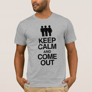 T-shirt Gay Bisexuel Sortant "Restez Calme et Sortez"