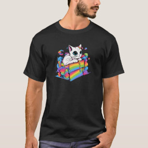 T-shirt Gay Chat Drôle Ally Drapeau Adorable Kitten Feline