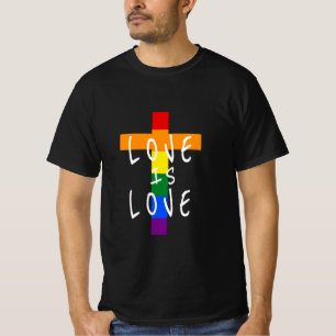 T-shirt Gay Christian LGBT - Croix de la fierté Dieu