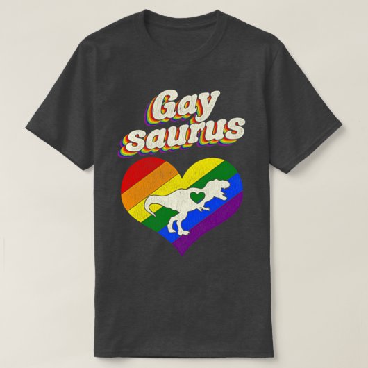T-shirt Gay Dino Funny LGBT (Design devant)