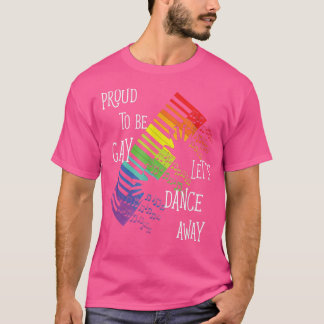 T-shirt Gay Fière Danse Pride Rainbow Piano