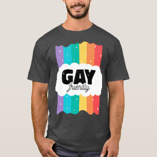 T-shirt Gay Friendly LGBTQ Ally Rainbow Pride