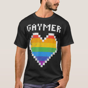 T-shirt Gay Gamer Gaming Heart Gaymer Lesbian LGBT Pride