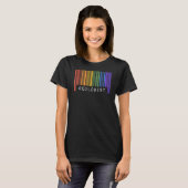 T-shirt Gay Geologist Fierté drapeau Code barre Queer Rain (Devant entier)