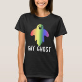 T-shirt Gay Ghost Gaysper Rainbow Flag LGBT Pride Hallowee (Devant)