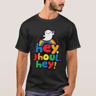 T-shirt Gay Halloween mignon fantôme Hey Ghoul (Fille) Hey