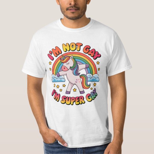 T-shirt  Gay Im Super Gay Sublimation-60681 (Devant)