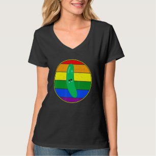 T-shirt Gay Légumes mignon Concombre Lgbtq Pride Stude Plu