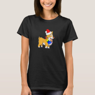 T-shirt Gay Lgbtq Fierté Noël mignon Corgi Santa Hat Hol