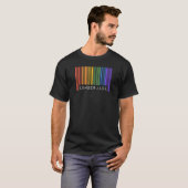 T-shirt Gay Lumberjack Pride Flag Barcode Queer Rainbow LG (Devant entier)