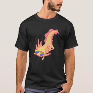 T-shirt Gay Mignon Axolotl LGBT Lunettes de soleil Arc-en-