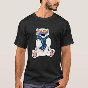 T-shirt Gay Polar Bear Scarf Lgbtq Stuff Ados Rainbow Sun