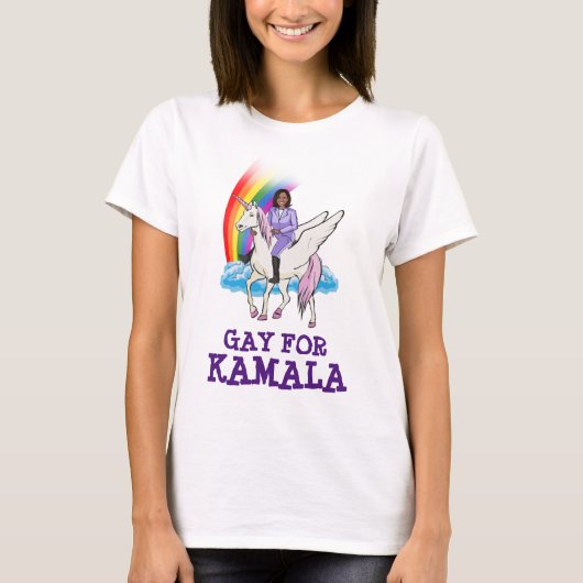 T-SHIRT GAY POUR KAMALA BUMPER STICKER (Devant)