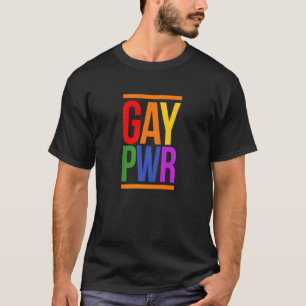 T-shirt Gay Power Pwr Lgbt Bisexual Queer Mois Gay pride