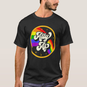 T-shirt Gay pride Ally AF LGBT Rainbow Vintage LGBTQ Lesbi