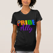 T-shirt Gay pride Ally Rainbow (Devant)