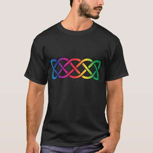 T-shirt Gay pride arc-en-ciel de ceinture celtique (Devant)