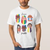 T-shirt Gay pride arc-en-ciel drapeaux de genre barbe homm (Devant)