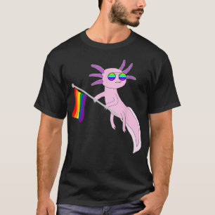 T-shirt Gay Pride Axolotl Rainbow Mexican Salamander LGBT
