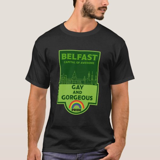 T-shirt Gay pride Belfast - Brighton Irlande LGBT - (Devant)