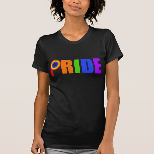 T-shirt Gay pride Bold belles lettres arc-en-ciel (Devant)