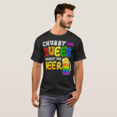 T-shirt gay pride Chubby Queer prêt pour la bière Rainbow  (Devant entier)
