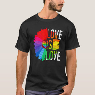 T-shirt Gay pride Daisy Rainbow Lgbt Love Is Love Lgbtq