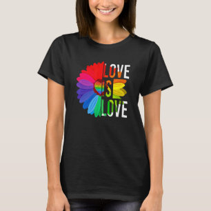 T-shirt Gay pride Daisy Rainbow Lgbt Love Is Love Lgbtq L