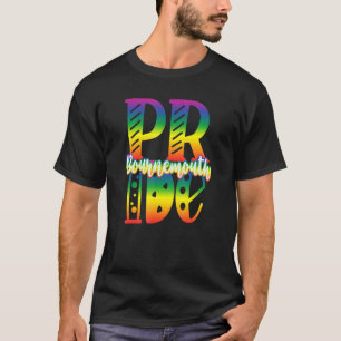 T-shirt Gay pride de Bournemouth en lettres de blocs
