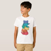 T-shirt Gay pride de drapeau arc-en-ciel Lgbtq Axolotl (Devant entier)
