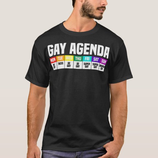 T-shirt Gay pride de l'agenda gay  (Devant)