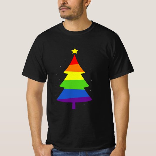 T-shirt Gay pride de l'arbre de Noël LGBT (Devant)