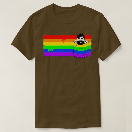 T-shirt Gay pride de poche (Design devant)