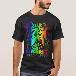 T-shirt Gay pride Doberman Pinscher