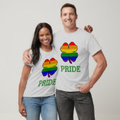T-shirt Gay pride du drapeau arc-en-ciel shamrock (Unisexe)