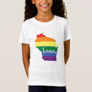 T-Shirt Gay pride du Wisconsin  Carte de la maison
